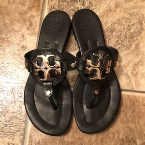 Authentic Tory Burch Miller Flat Sandal.